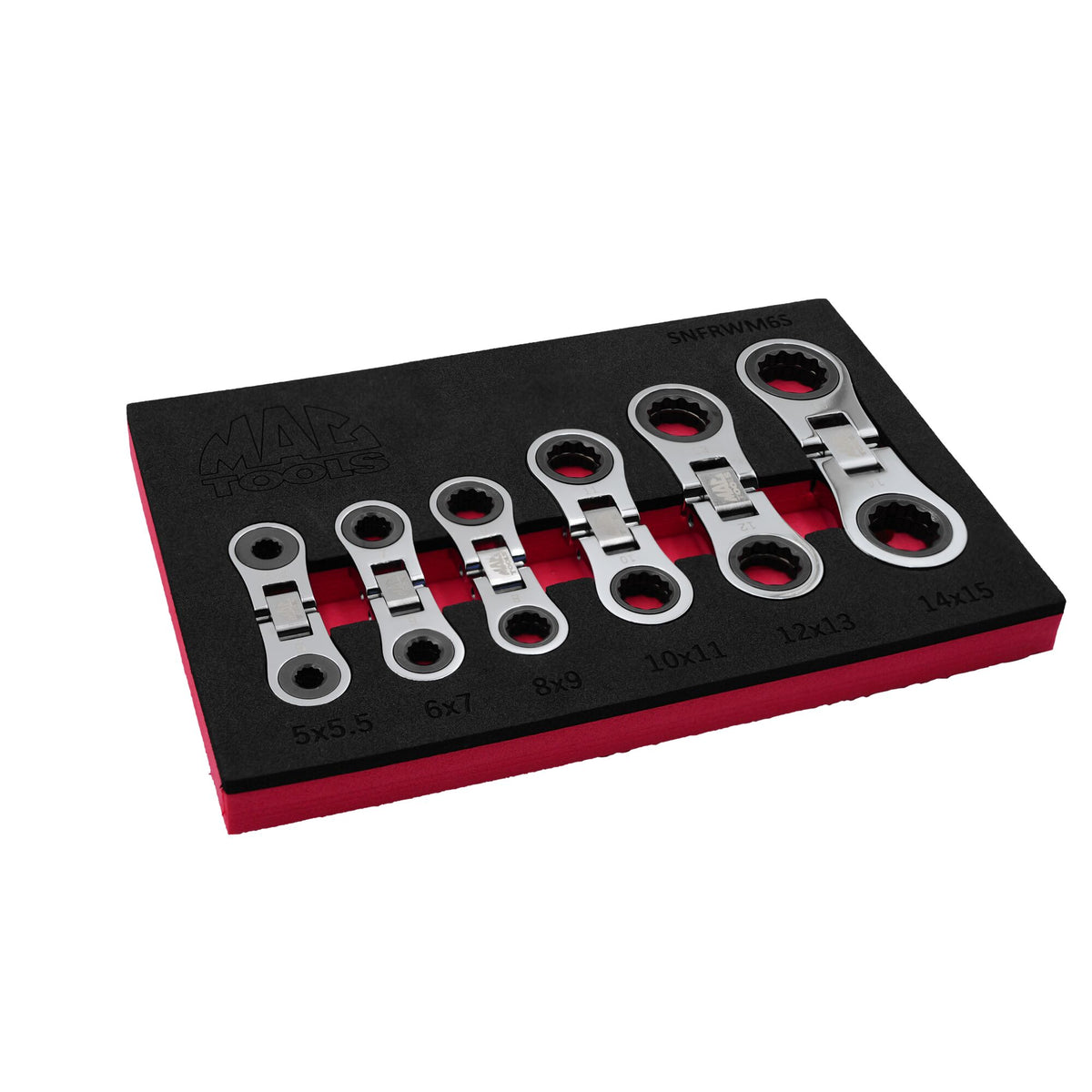 6pc Nano Flex Ratcheting Wrench Set - MM