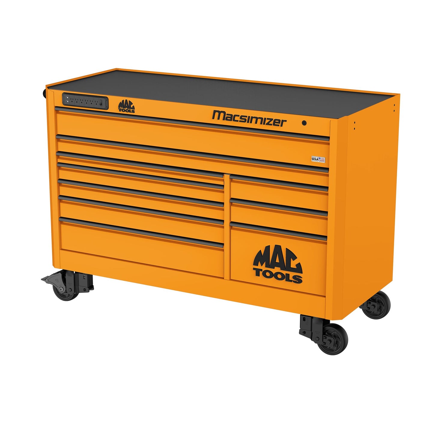 Macsimizer® 10-Drawer Workstation - Fireball Orange
