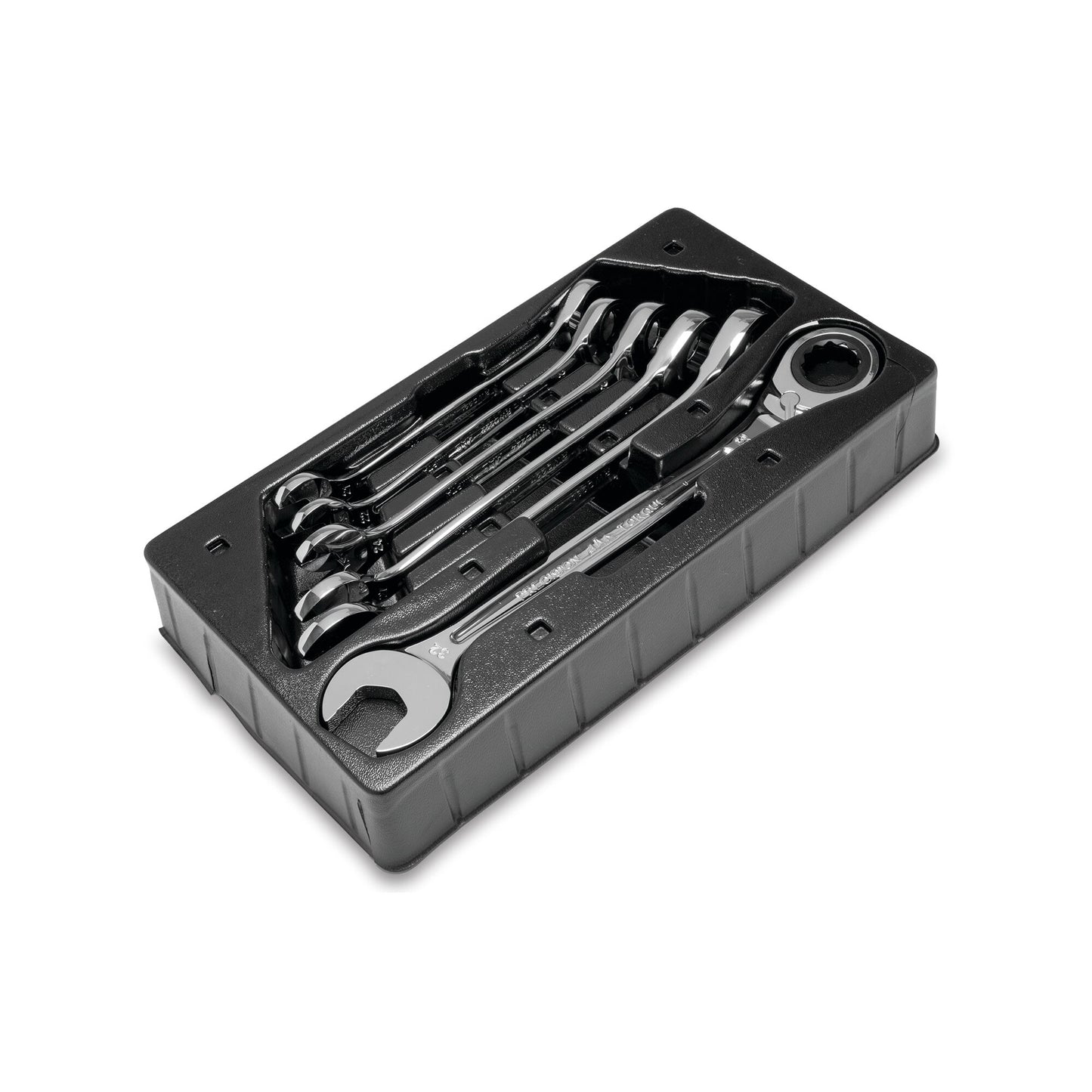 6-PC. Large Metric Reversible Ratcheting Wrench Set - 12-PT.