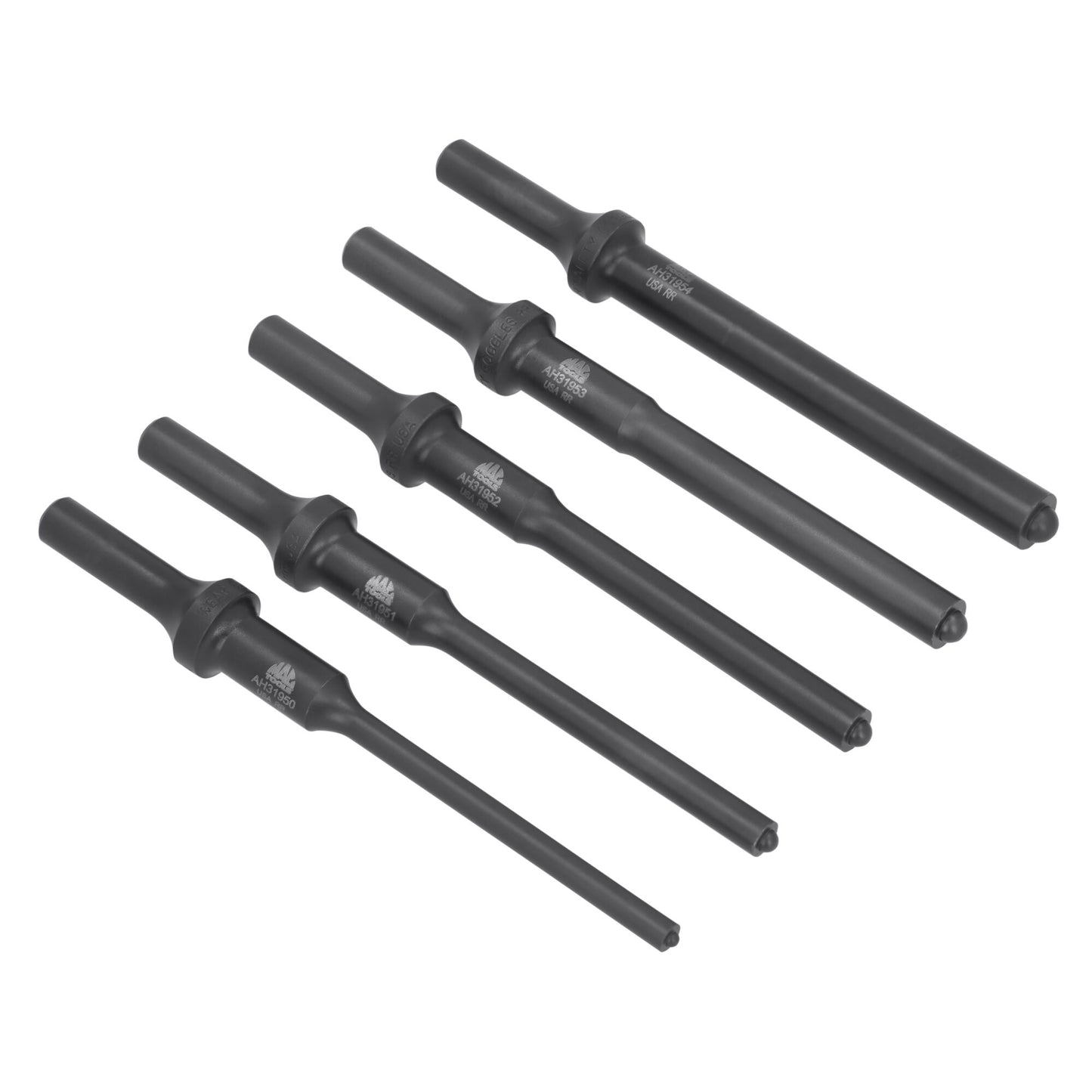 5-PC. Pneumatic Roll Pin Punch Set
