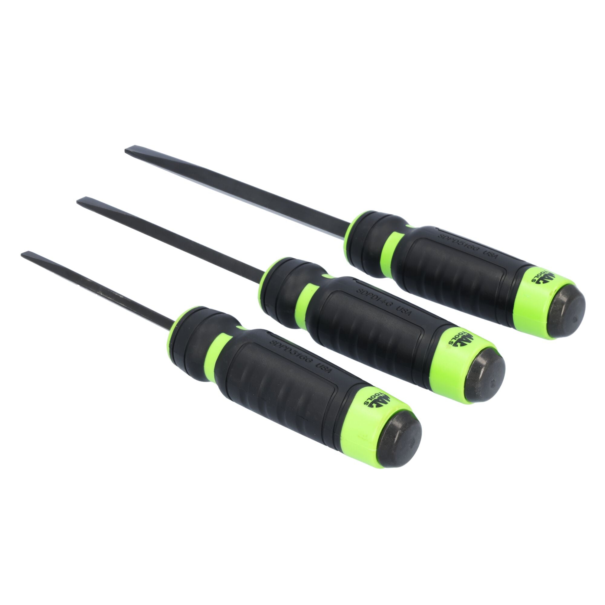 3-PC. Strikable Prying Screwdriver Set - Green