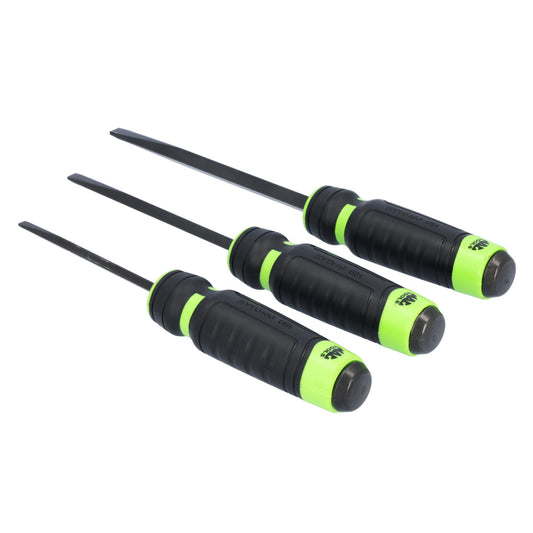 3-PC. Strikable Prying Screwdriver Set - Green