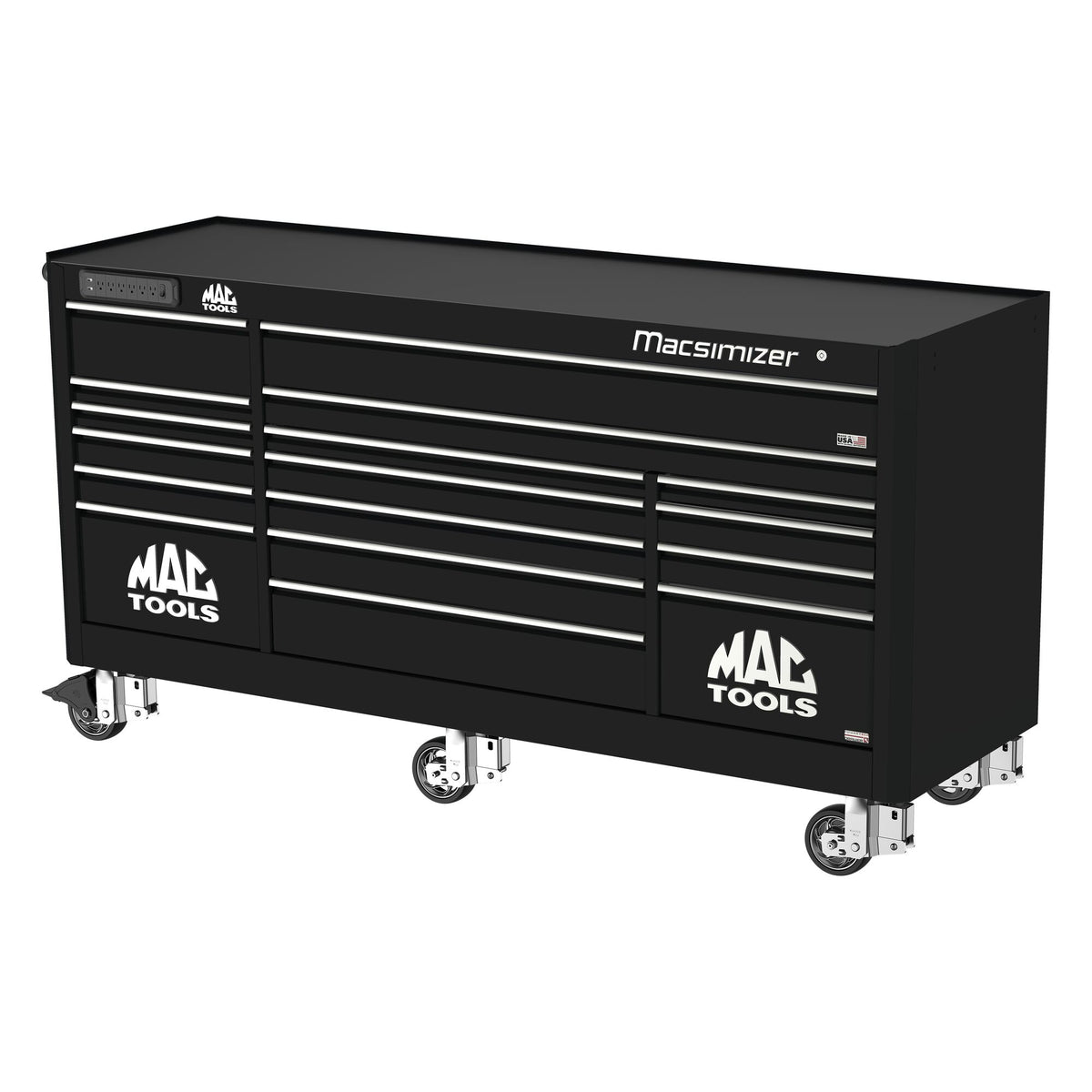 Macsimizer Emblems Macsimizer® 17-Drawer Workstation - Galaxy Black