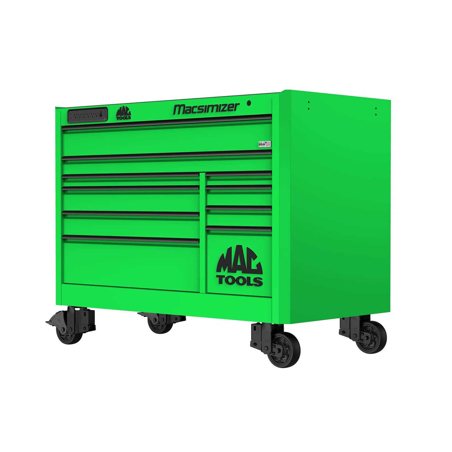 Macsimizer® 10-Drawer Workstation - Lime Green