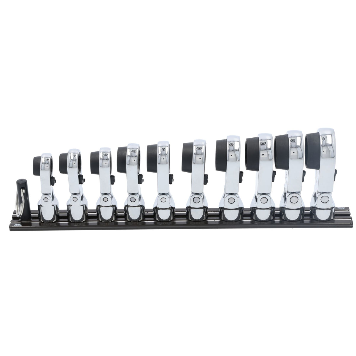 10Pc. 3/8" Dr. Offset Ratcheting Flex Wrench Head Attachment Set - 12Pt.