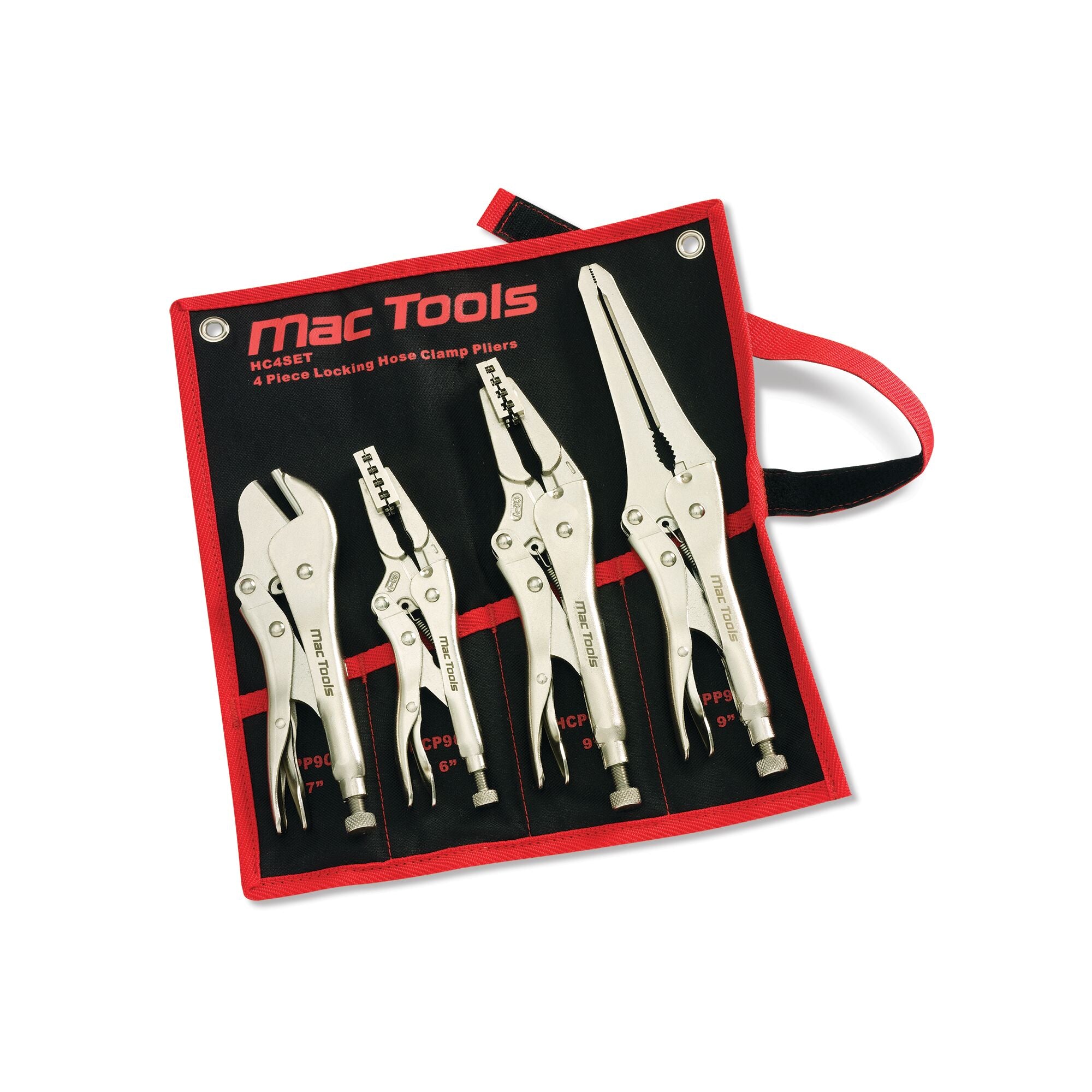 4-PC. Locking Hose Pincher and Clamp Pliers Set