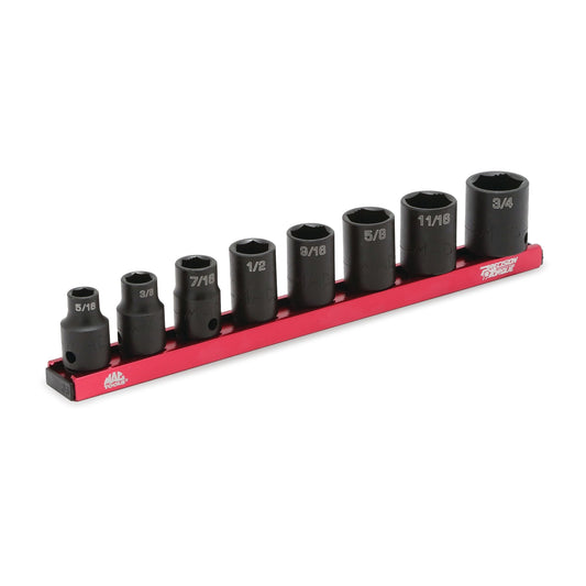 8-PC. 3/8" Drive SAE Impact Socket Set - 6-PT.