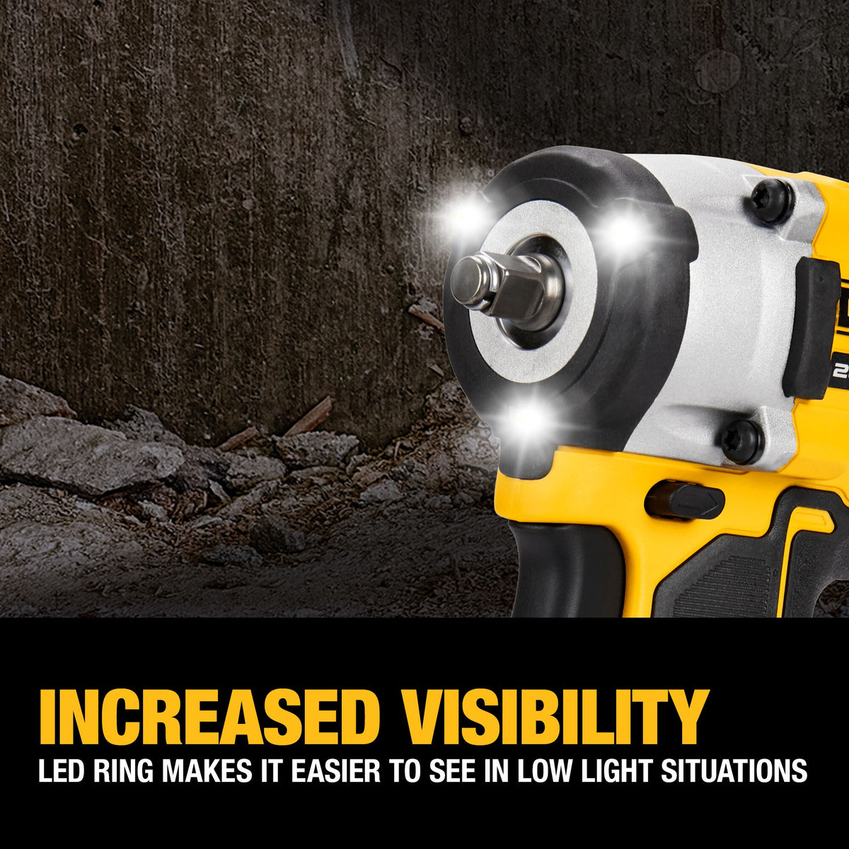 DEWALT® ATOMIC™ 20V MAX* 3/8" Cordless Compact Impact Wrench with Hog Ring Anvil Kit