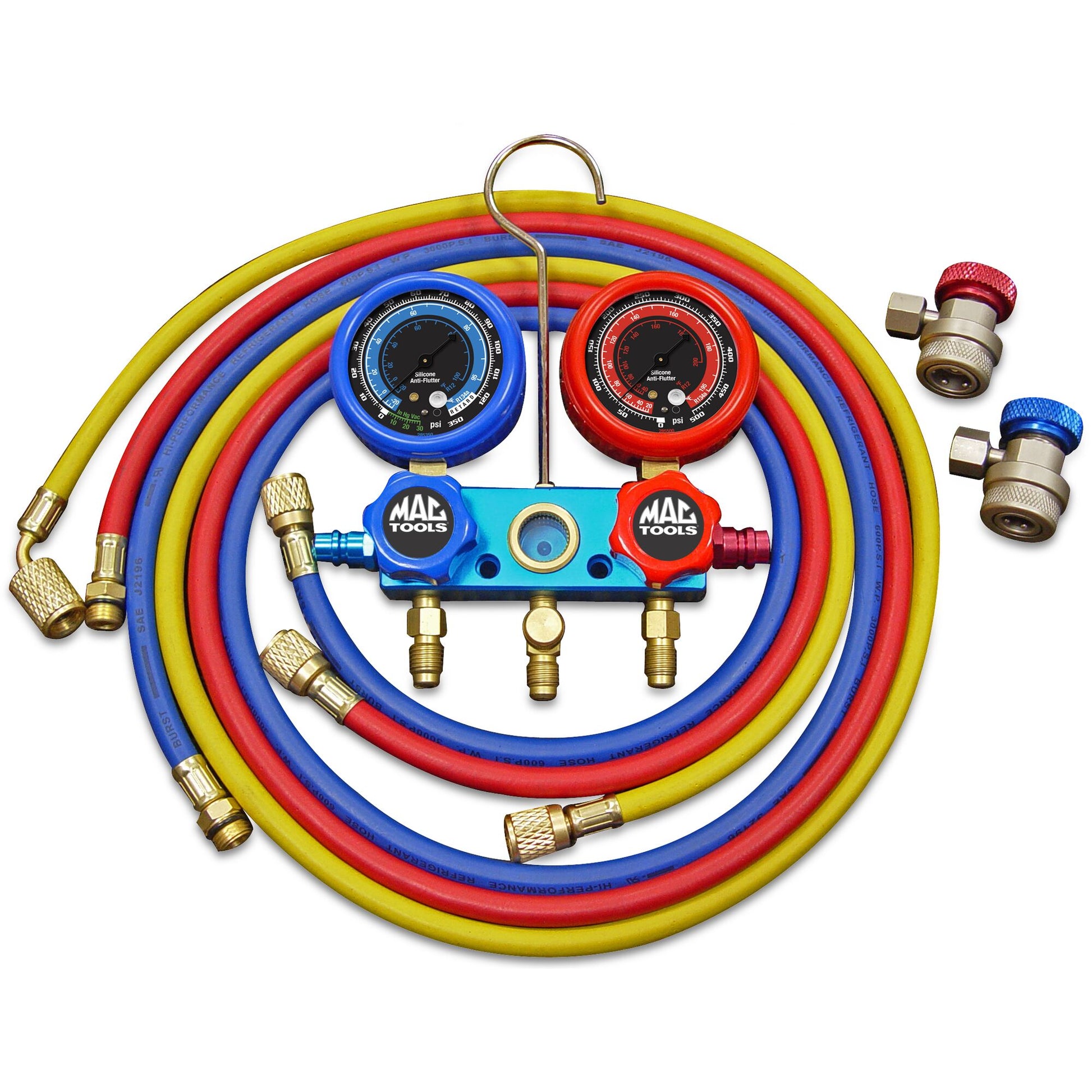 Mastercool 89172 R134a 2-Way Manifold With Manual Coupler