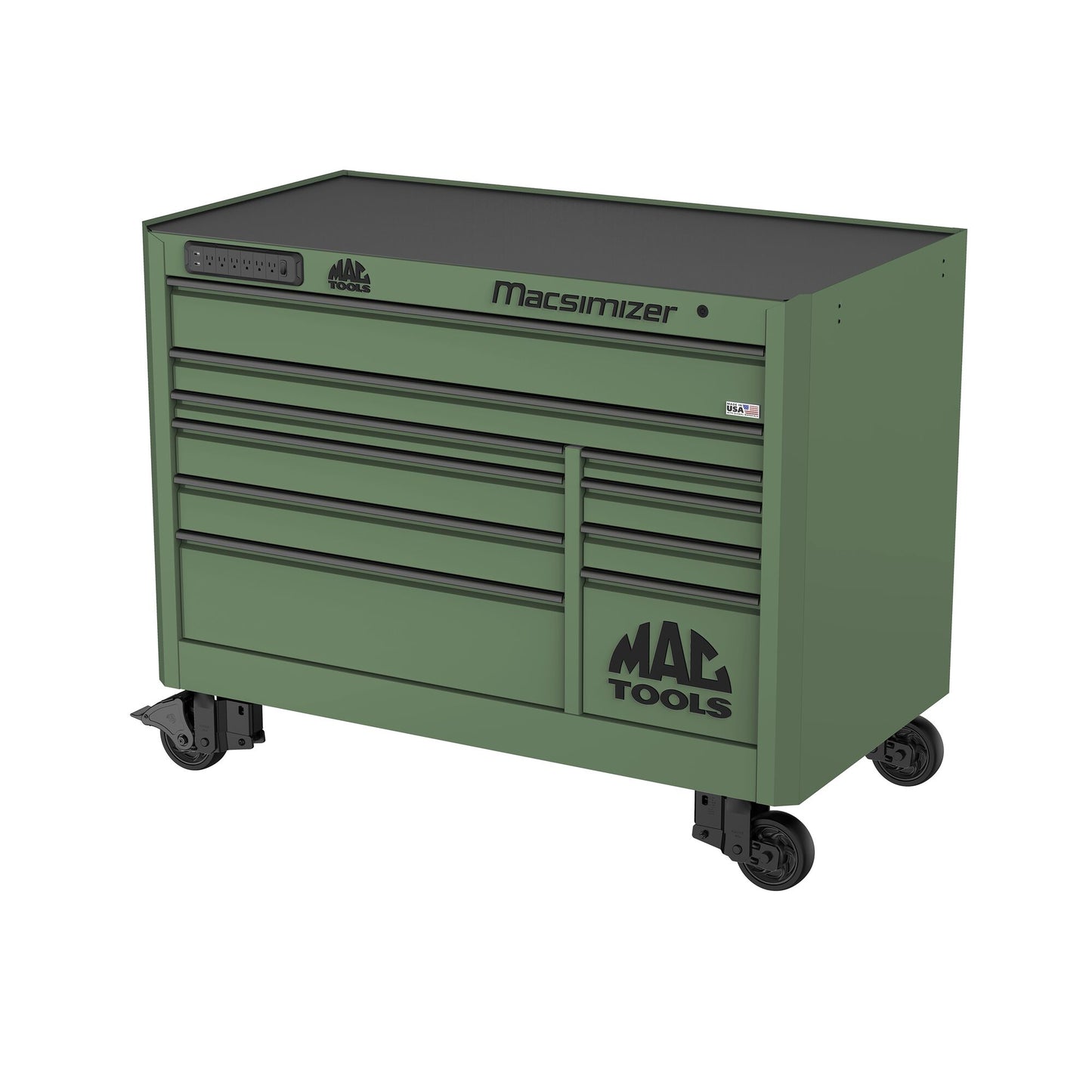 Macsimizer® 10-Drawer Workstation - Olive Green