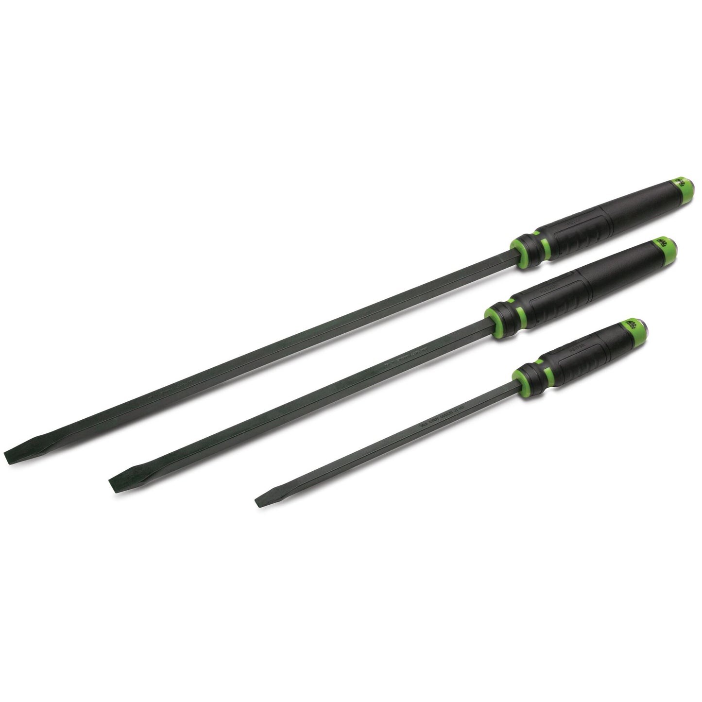 3-PC. Comfort-Handle Straight Head Pry Bar Set - Green