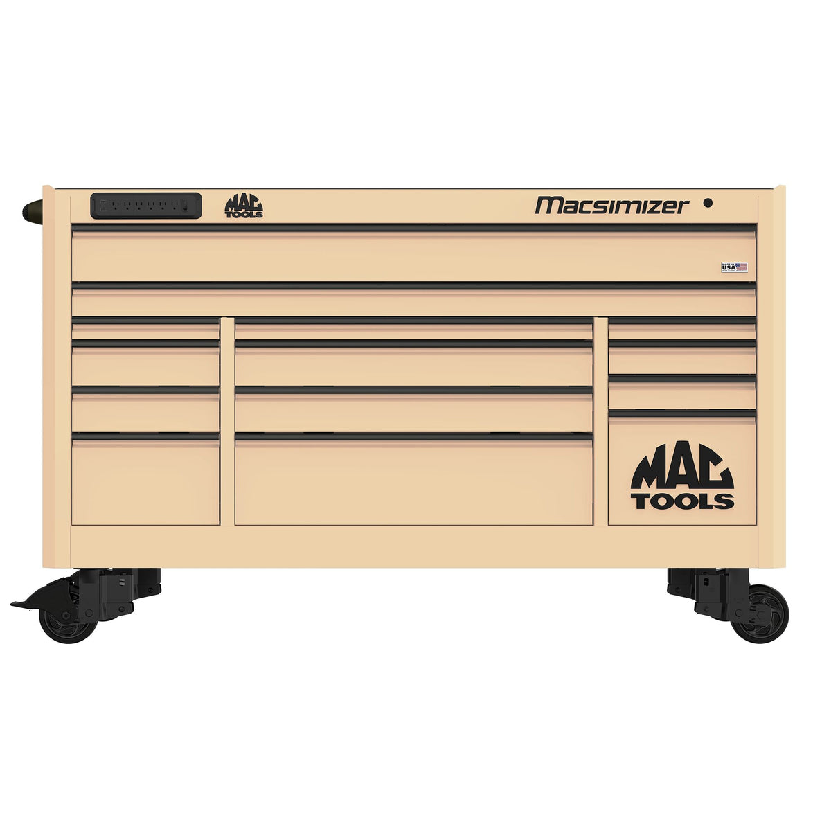 Macsimizer Emblems Macsimizer® 14-Drawer Workstation - Desert Tan