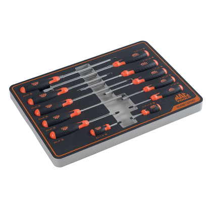 12-PC. Screwdriver Set in Foam – Orange