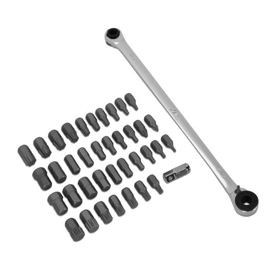 39-PC. Ratchet and Stubby Bit Set
