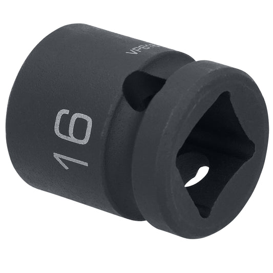 1/2" Drive 6 pt. Stubby Impact Socket - 16mm