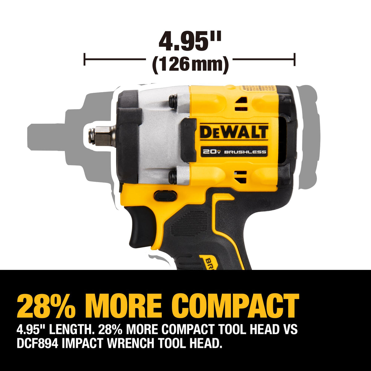 DEWALT® ATOMIC™ 20V MAX* 3/8" Cordless Compact Impact Wrench with Hog Ring Anvil Kit
