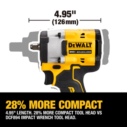 DEWALT® ATOMIC™ 20V MAX* 3/8" Cordless Compact Impact Wrench with Hog Ring Anvil Kit
