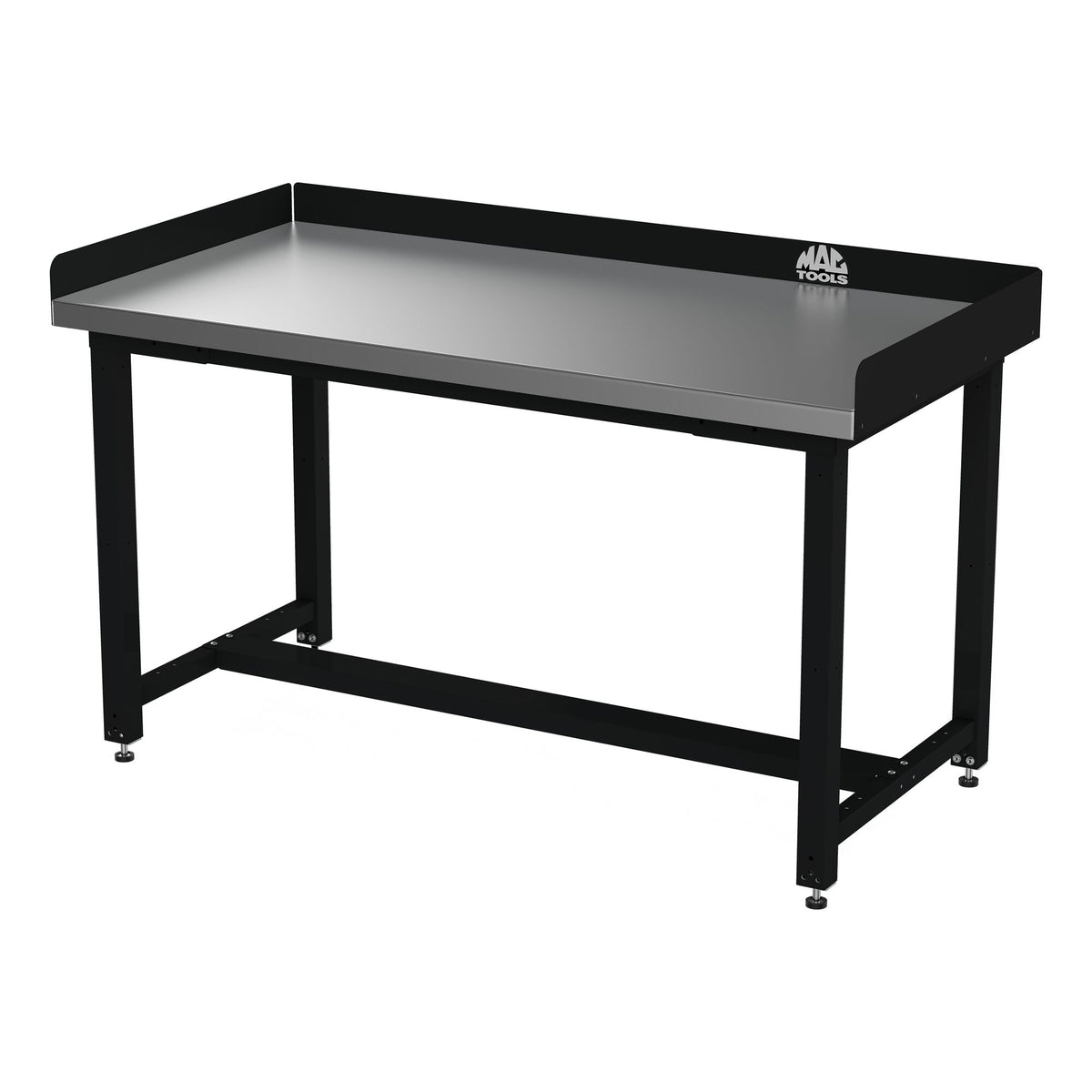 Stationary Workbench with Stainless Steel Work Surface - Galaxy Black