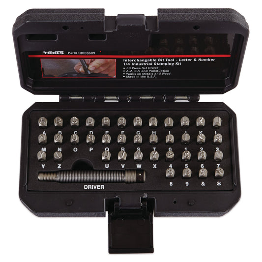 39-PC. Industrial Hammerless Number and Letter Stamp Kit