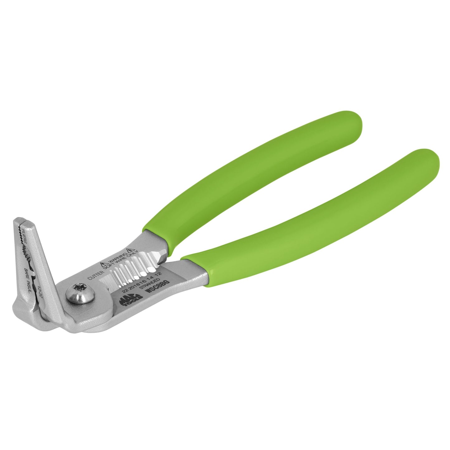 Angled Wire Crimper/Cuter/Stripper - Green