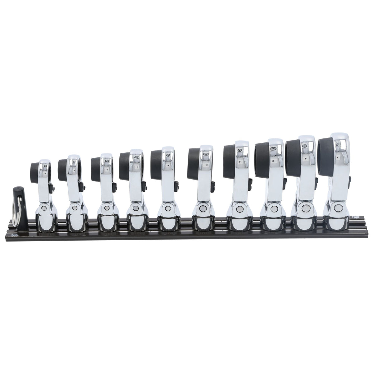 10Pc. 3/8" Dr. Offset Ratcheting Flex Wrench Head Attachment Set - 12Pt.