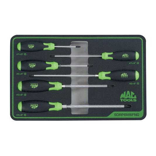 6-PC. Screwdriver Set in Foam - Green