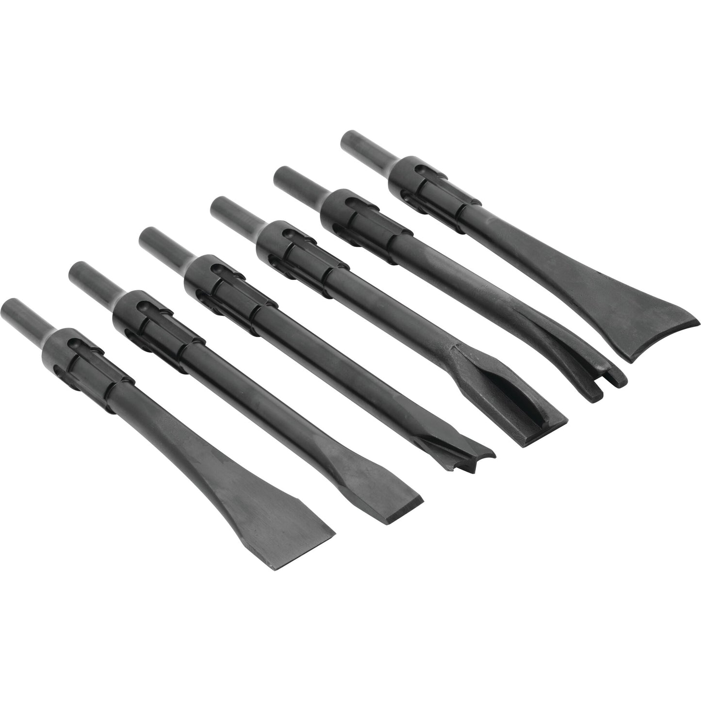 6-PC. Non-Turning .401 Shank Air Hammer Bit Set