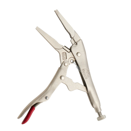 6" Long Nose Trigger Release Locking Pliers - Red