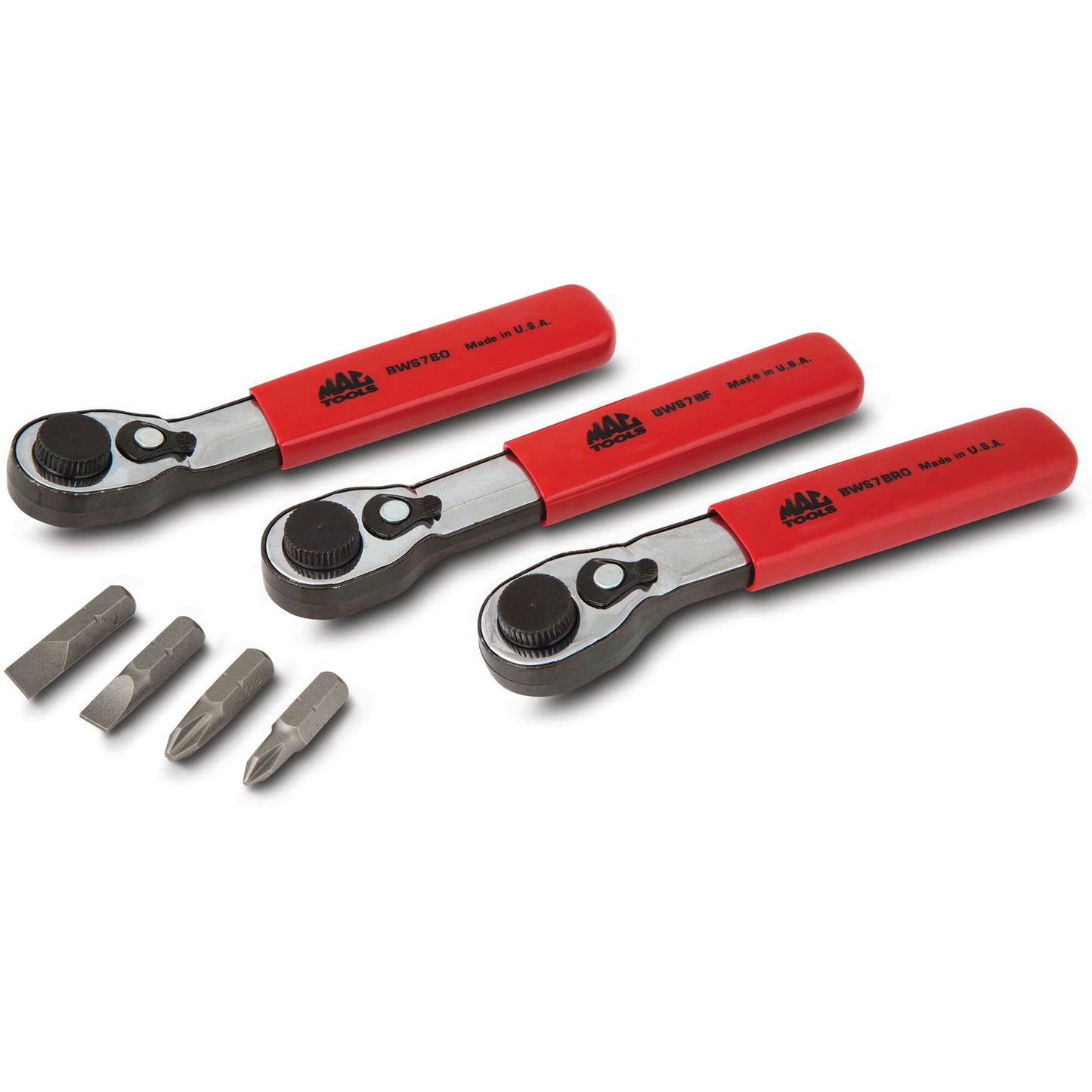 7-PC. Ratcheting 1/4" Hex Bit Screwdriver Set