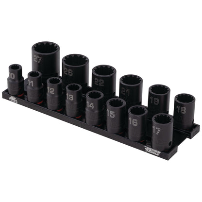 14-PC. 1/2” Drive Metric Spherical Impact Socket Set