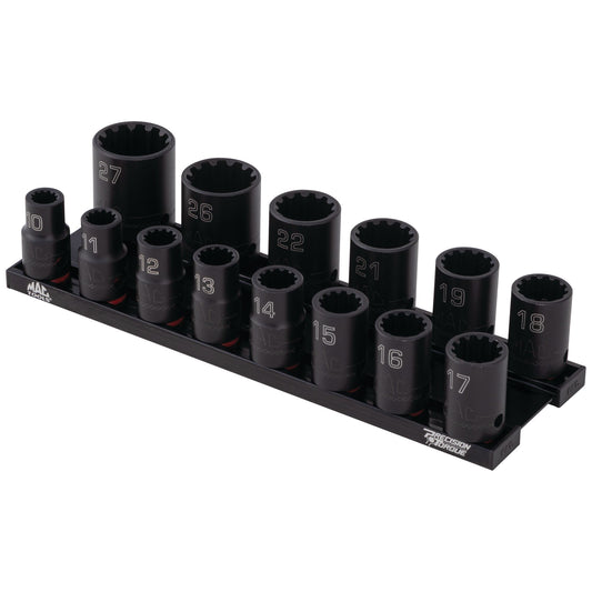 14-PC. 1/2” Drive Metric Spherical Impact Socket Set