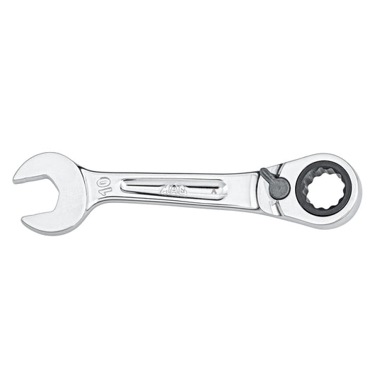 Stubby Reversible Ratcheting Wrench Set 10mm - 12-PT.