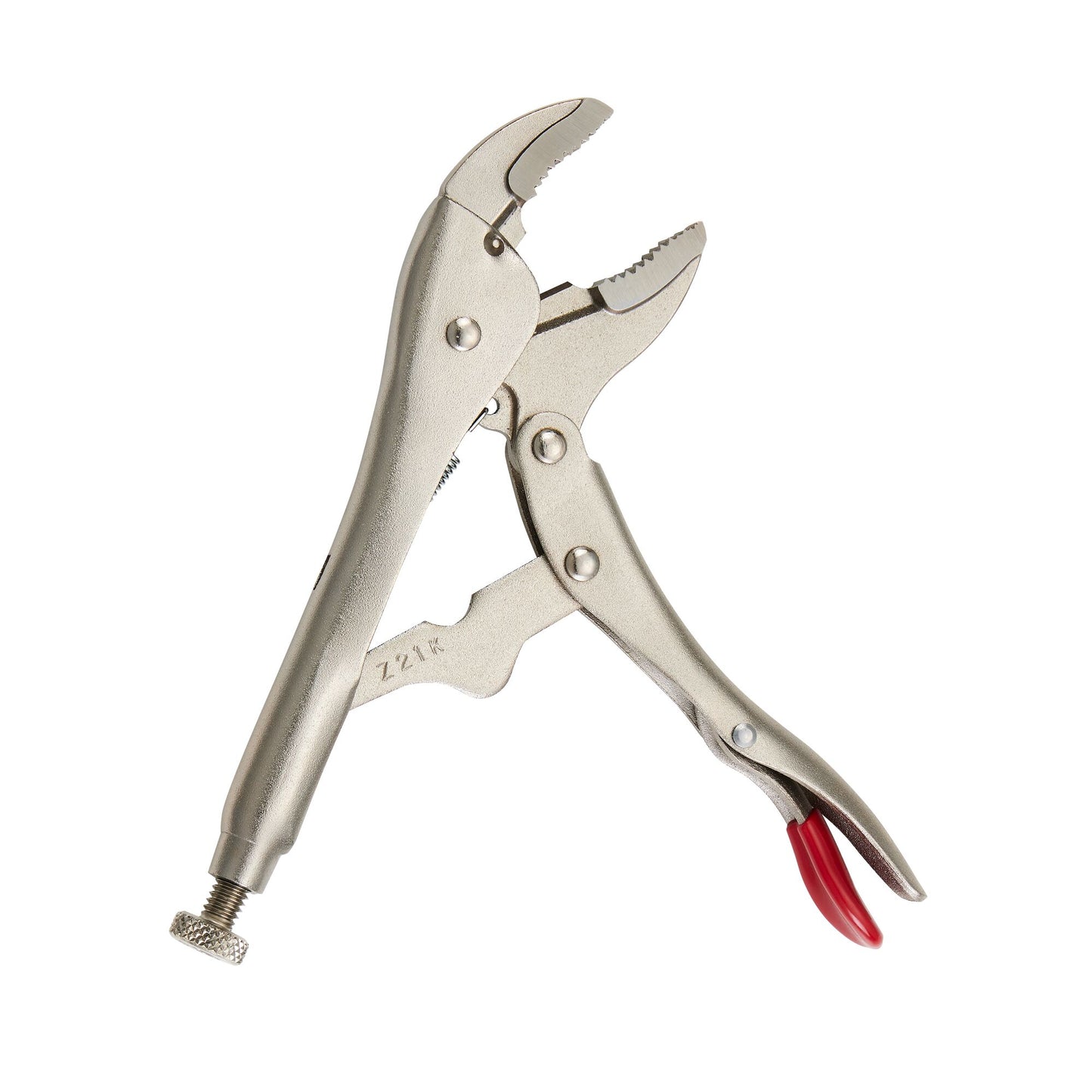 7" Curved Jaw Trigger Release Locking Pliers with Wire Cutter - Red