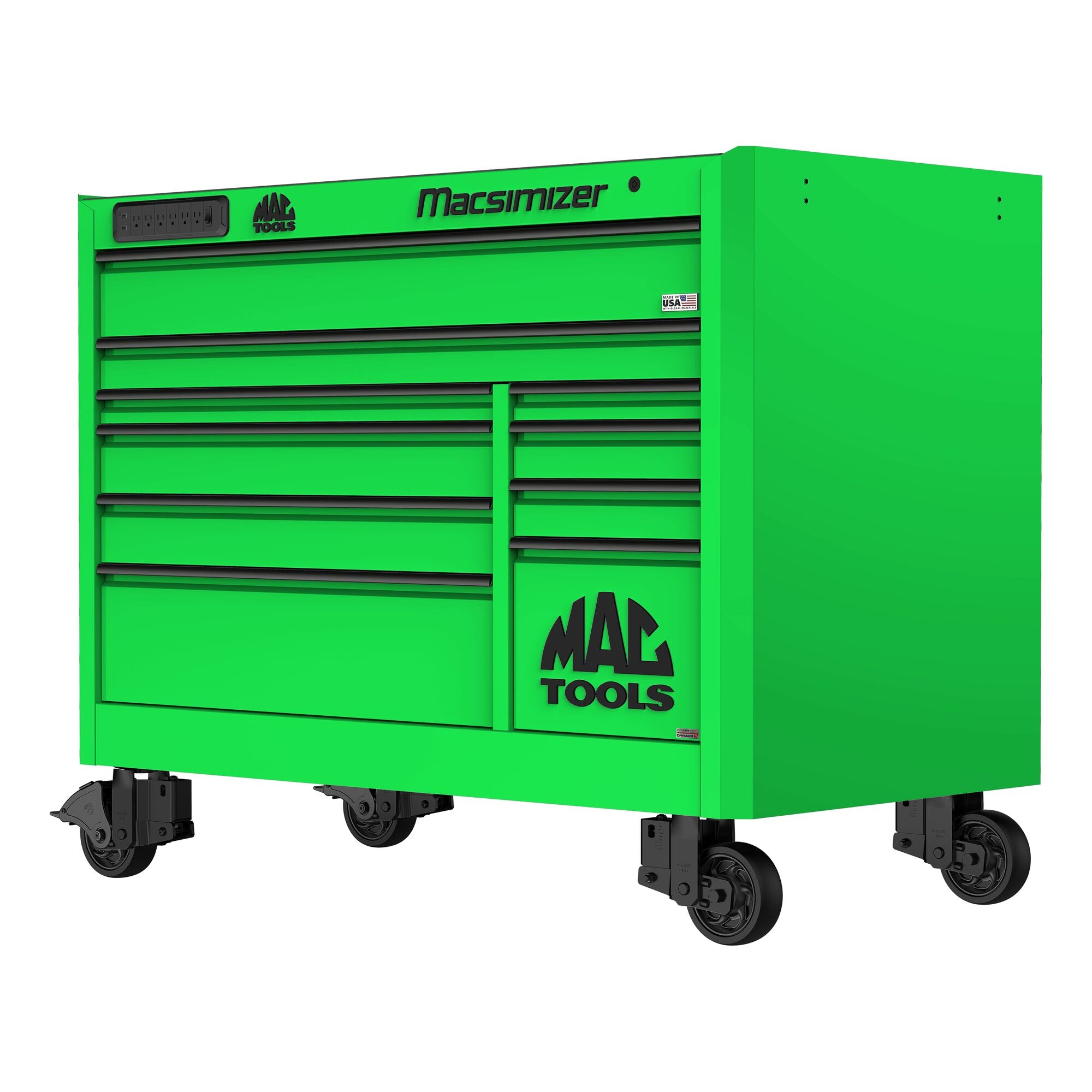 Macsimizer® 10-Drawer Workstation - Lime Green