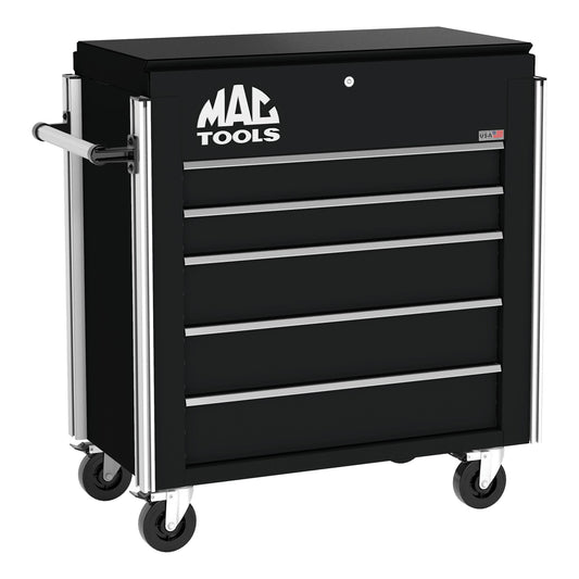 5-Drawer Utility Cart w/ Full Lid - Galaxy Black