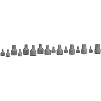 16-PC. 1/4" and 3/8" Drive Stubby SAE/Metric R.B.R.T. Hex Driver Set