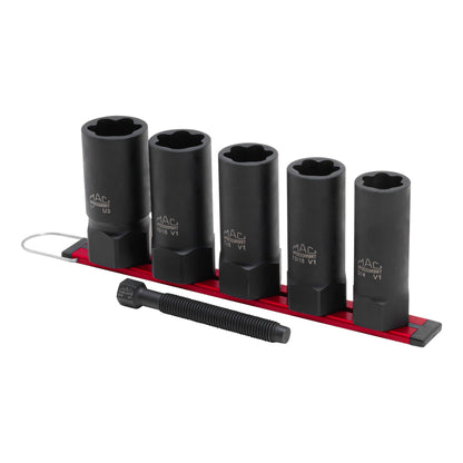 5-PC. 1/2" Drive R.B.R.T.™ SAE Deep Extractor Socket Set