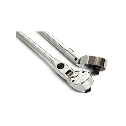 3/8" Drive Axis 90-Tooth Locking Flex-Head Metal-Handle Ratchet - 13"