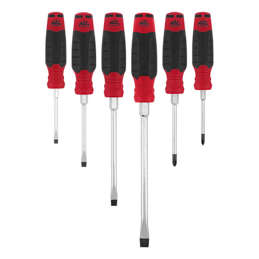 6-PC. Mac-Grip Combination Screwdriver Set - Red