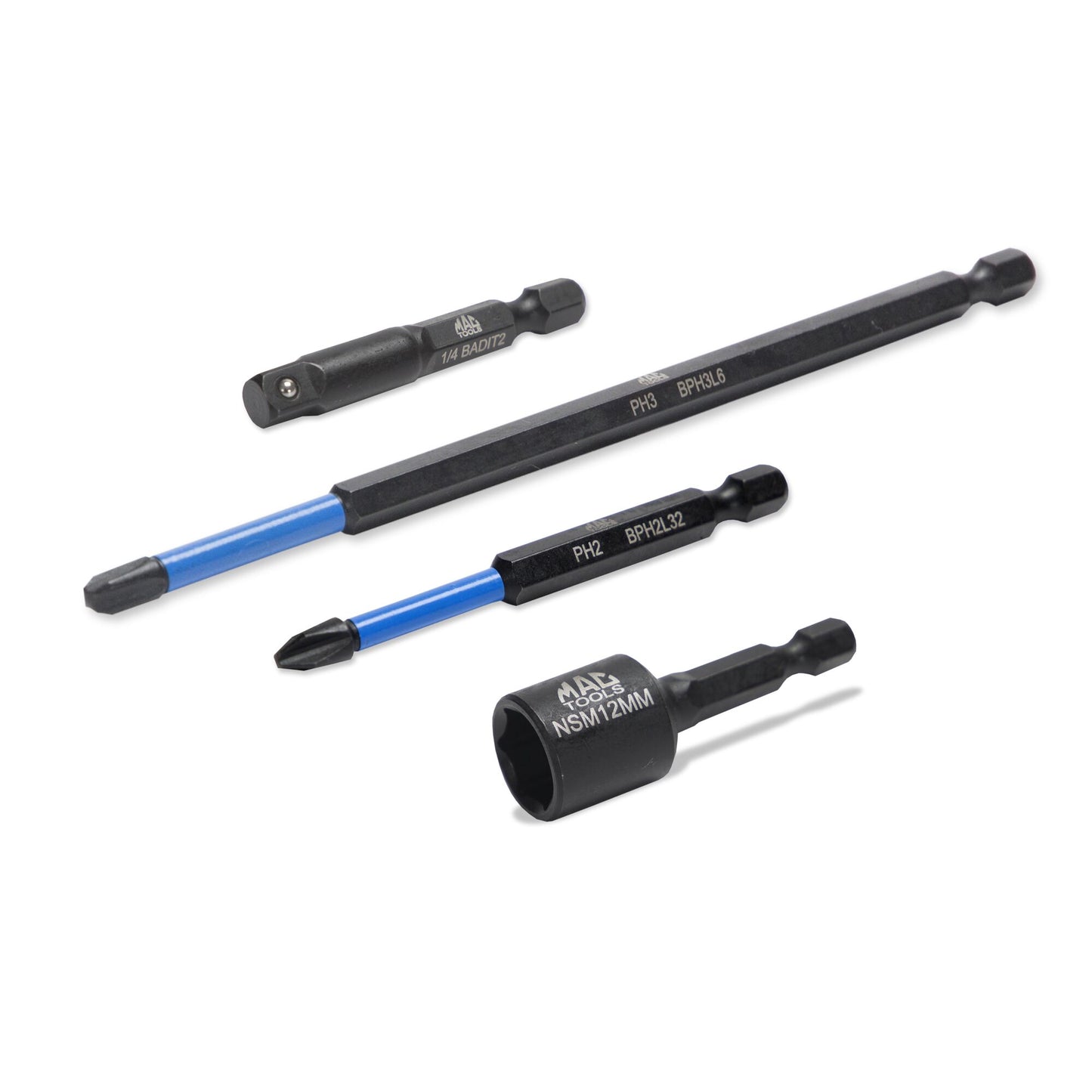 33-PC. 1/4" Hex Drive Long Impact Bit Set