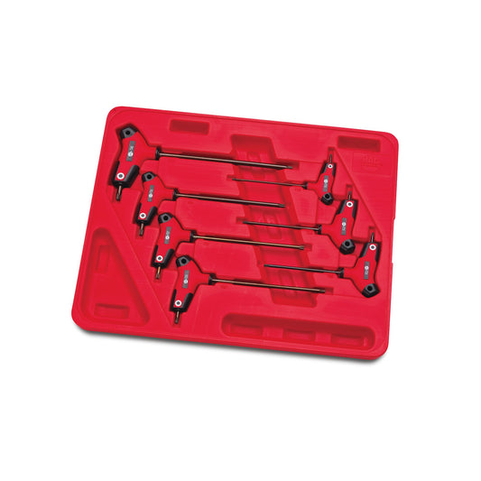 7-PC. Bi-Material T-Handle Star Key Set
