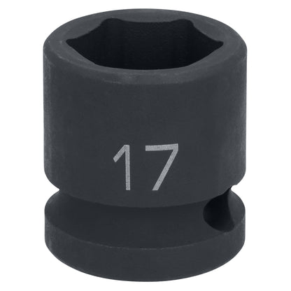 1/2" Drive 6 pt. Stubby Impact Socket - 17mm