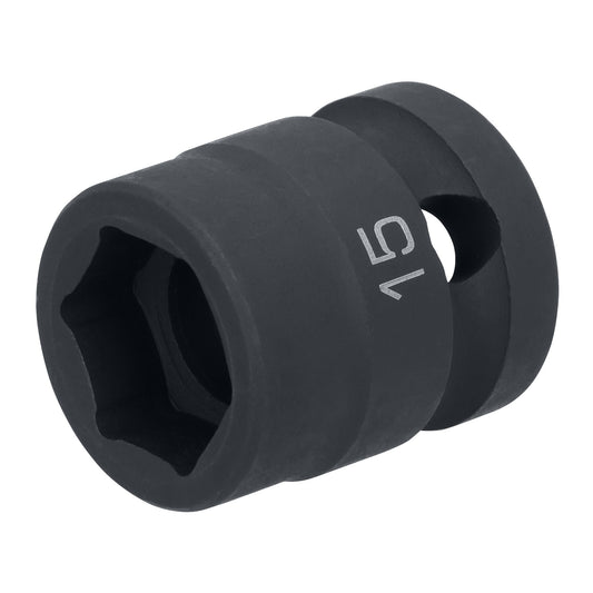 1/2" Drive 6 pt. Stubby Impact Socket - 15mm