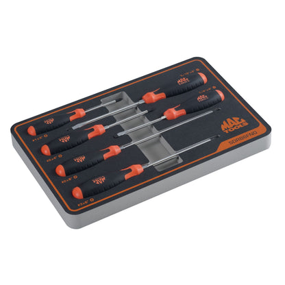 6-PC. Screwdriver Set in Foam – Orange