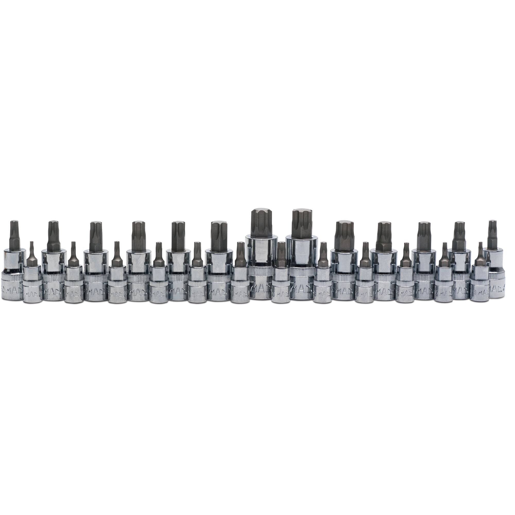 Torx Drive Many Thread Systems Driver Set, Torx and Torx Plus - 25-PC.