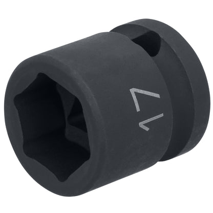 1/2" Drive 6 pt. Stubby Impact Socket - 17mm