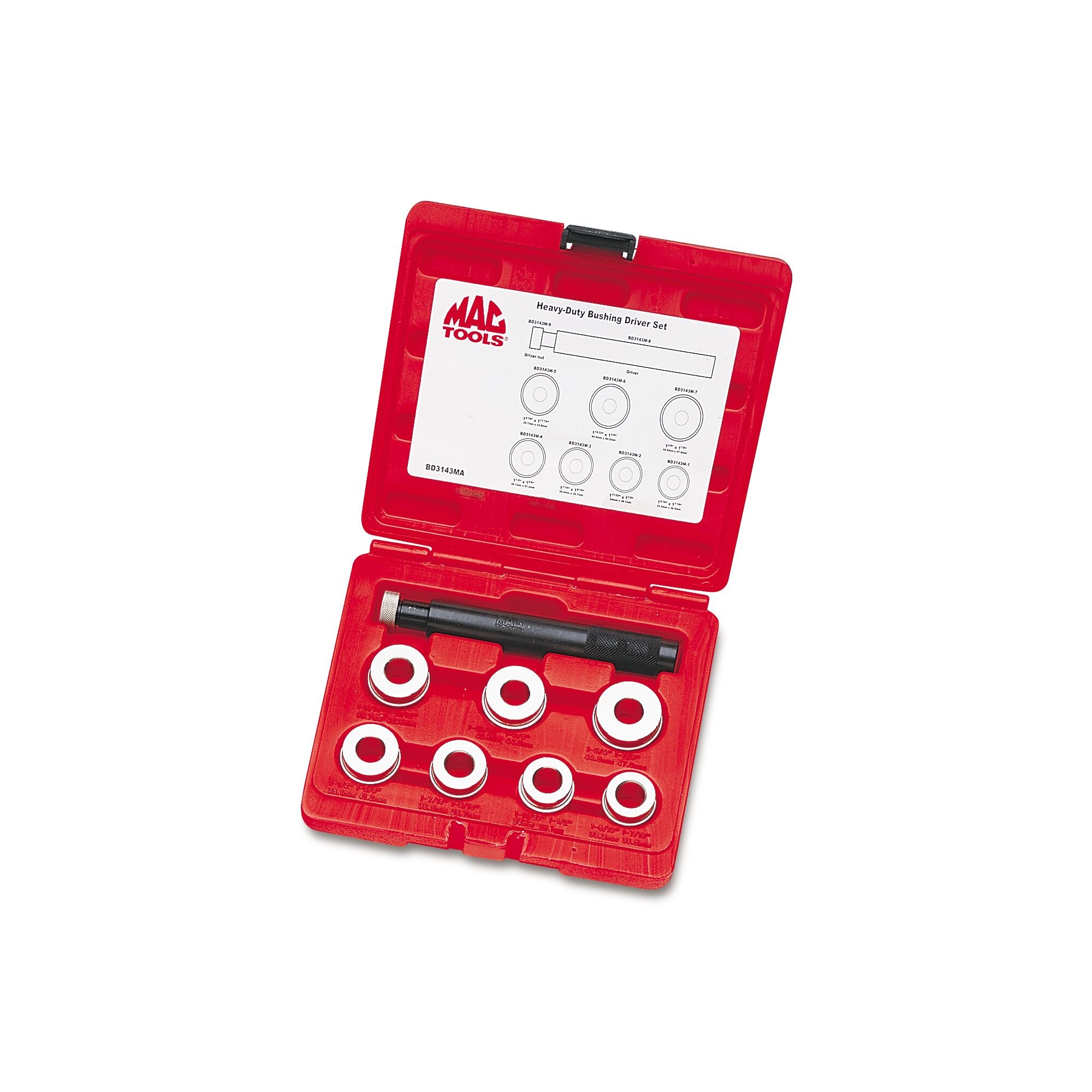 専用MAC3点 Bushing Remover and Insert Kit, Heavy-Duty - 9-PC.