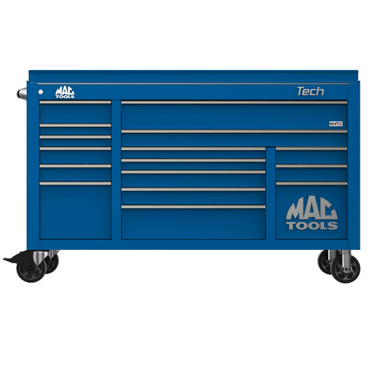 Tech™ Series 16-Drawer Drop Top Workstation - Sapphire Blue