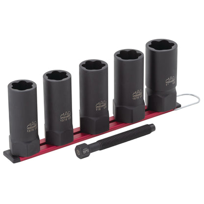 5-PC. 1/2" Drive R.B.R.T.™ SAE Deep Extractor Socket Set