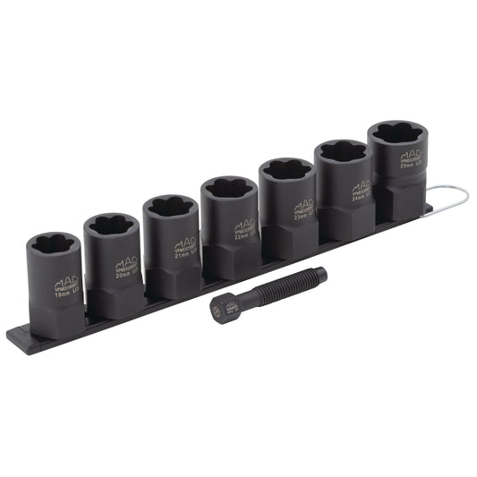 7-PC 1/2" Drive R.B.R.T™ Metric Impact Foreign Object Removal (FOR) Extractor Socket Set